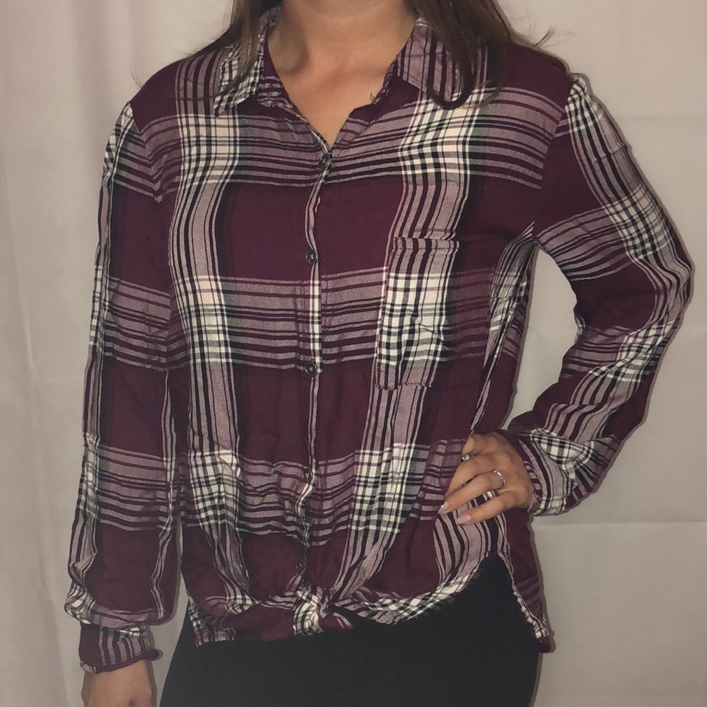 Maroon Flannel - Forever 21